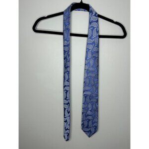 Michael Kors Blue Paisley Necktie Mens EUC